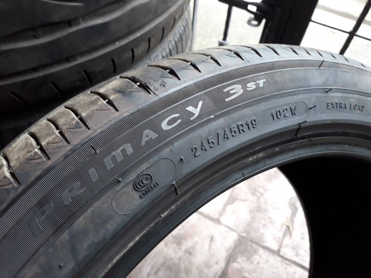 ยาง 4เส้น   Michelin primacy 3st  245/45/19 สัปดาห์17 ปี17 made in Thailand
